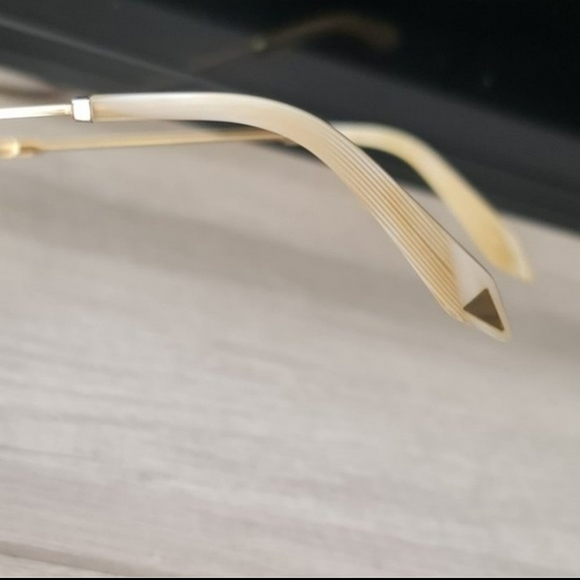 SOLD!! Victoria Beckham Aviator Sunglasses 18ct Gold 62mm S119 × 118ct - Picture 2 of 12